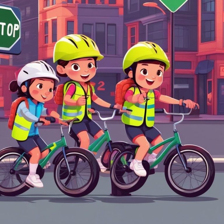 Individual-Kurs, Strecke, Schule, Kinder, Verkehrsregeln